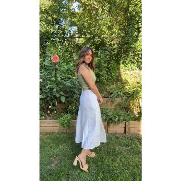 Reworked French Linen Midi Skirt — Sunday Honey Original - Picture 8 of 9